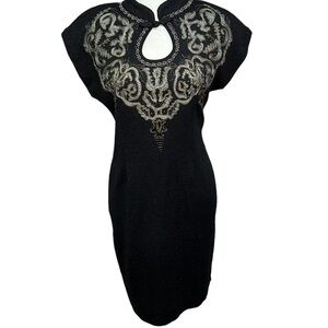 Carole Little Beaded Sweater Dress
